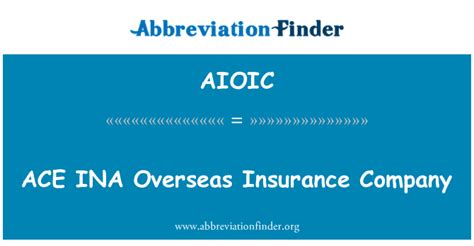 ace ina overseas insurance company.